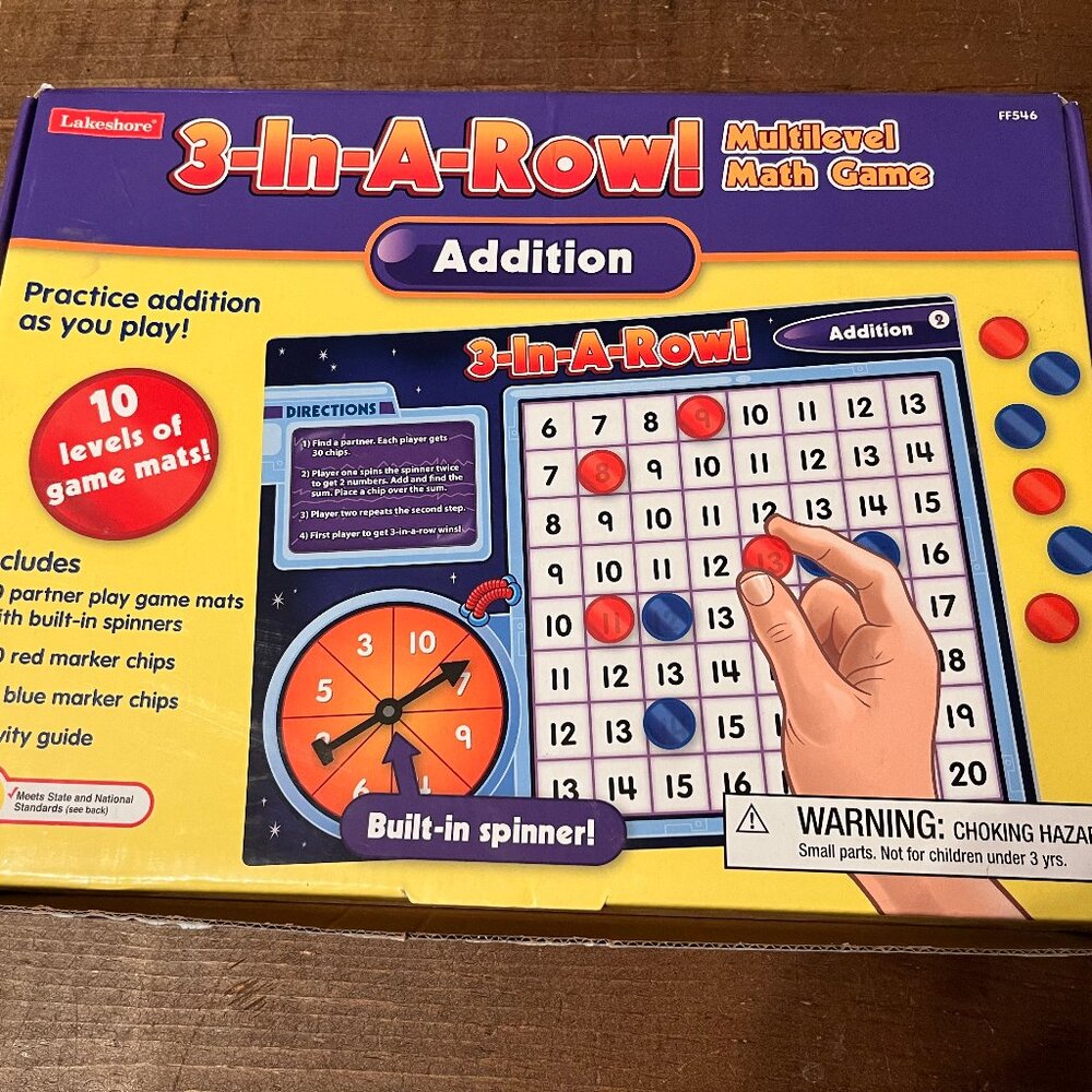3-in-A-Row! Addition Multilevel Math Game SOLD